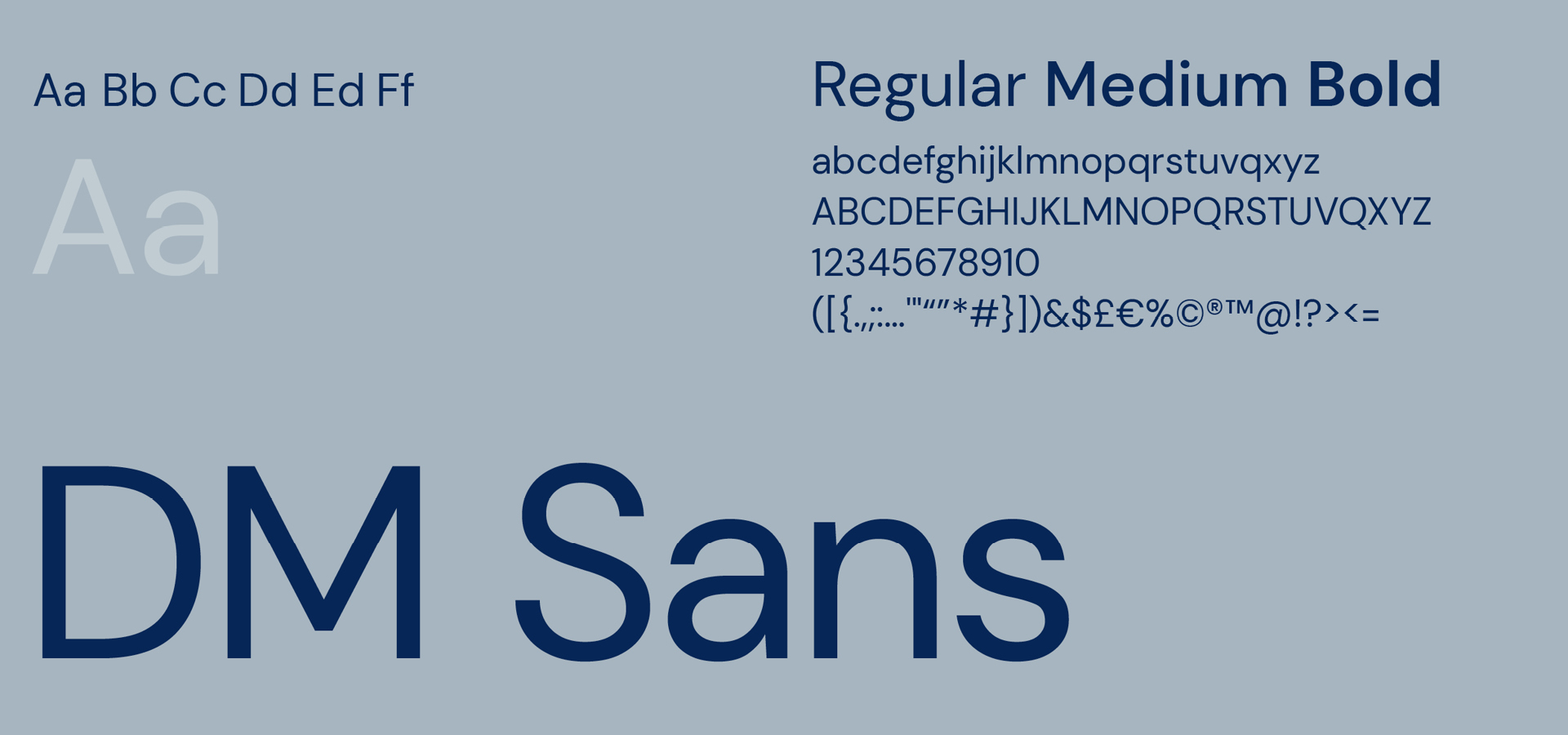 Demonstration of Sera Global brand font DM Sans.